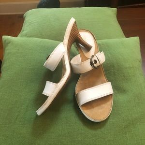 White Aerosols Heeled Sandals